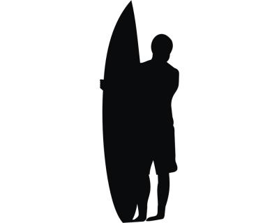 Wandtattoo Surfer stehend - Ansicht 1