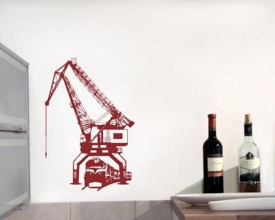 Wandtattoo Hafenkran + Gterzug