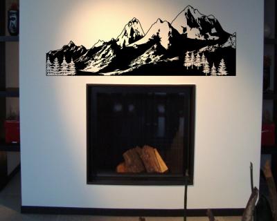 Berglandschaft Wandtattoo