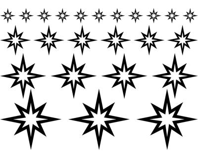 Polarstern Aufkleber Set 'Outline' - Ansicht 1