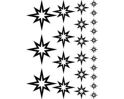 Wandtattoo Polarstern Set 'Outline' - Ansicht 1