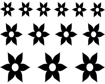 Blumen Aufkleber Set - Ansicht 1