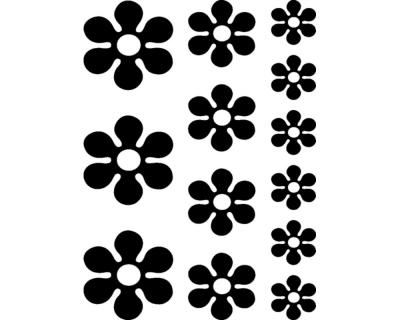 Blumenblten Wandtattoo Set - Ansicht 1
