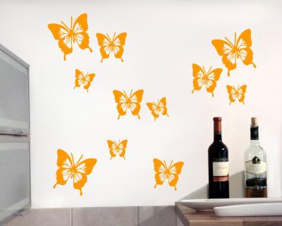 Schmetterling Wandaufkleber Set 8