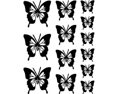 Schmetterling Wandaufkleber Set 8