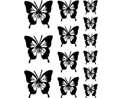 Schmetterling Wandaufkleber Set 8