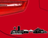 Leverkusen Skyline Autoaufkleber