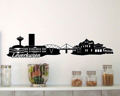 Leverkusen Skyline Wandtattoo