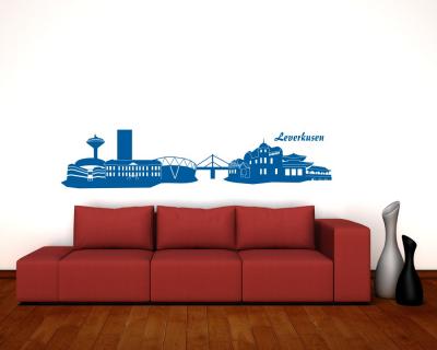 Wandtattoo Leverkusen Skyline - Ansicht 2