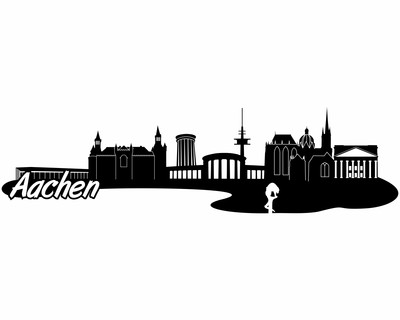 Aachen Skyline Wandtattoo