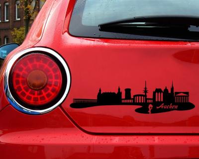 Aachen Skyline Aufkleber
