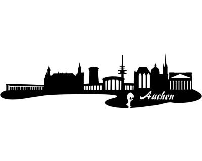 Aachen Skyline Aufkleber