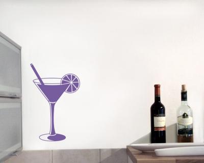 Wandtattoo Cocktailglas Wandtattoo