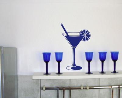 Wandtattoo Cocktailglas