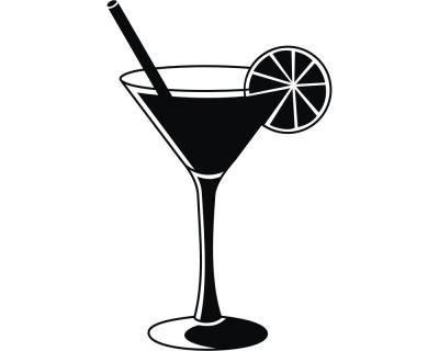 Wandtattoo Cocktailglas - Ansicht 1