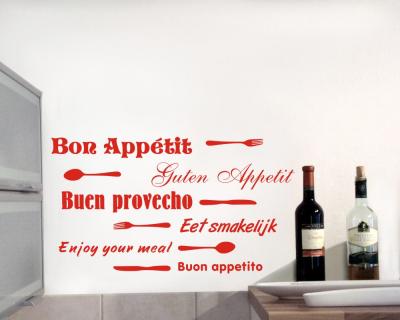 Wandtattoo Kche  Guten Appetit 