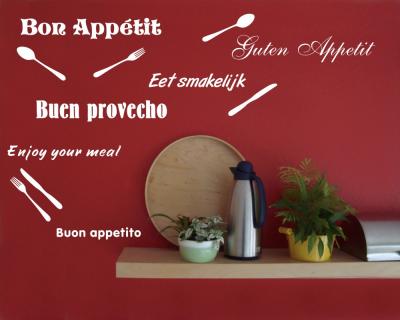 Wandtattoo Kche ”Guten Appetit” Wandtattoo