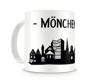 Tasse Mnchengladbach Skyline Tasse Modellnummer  wei/schwarz