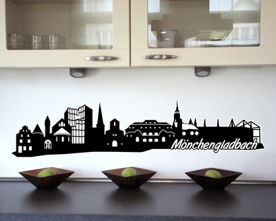 Mnchengladbach Skyline Wandtattoo Wandtattoo