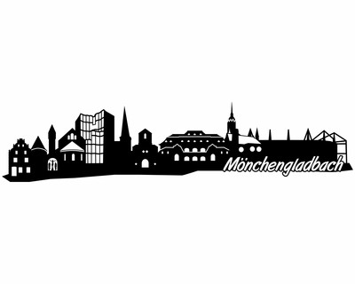 Mnchengladbach Skyline Wandtattoo - Ansicht 1