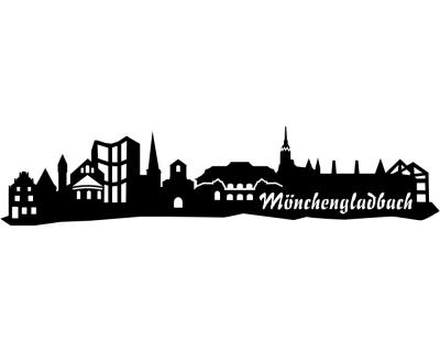 Mönchengladbach Aufkleber Skyline