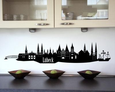 Wandtattoo Lbeck Skyline Wandtattoo