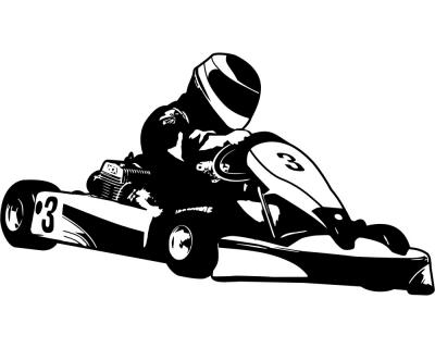 Wandtattoo Gokart /  Go-Kart