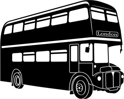 Wandtattoo Doppeldeckerbus - Ansicht 1