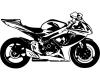 Wandtattoo Motorrad  Rennmotorrad Wandtattoo