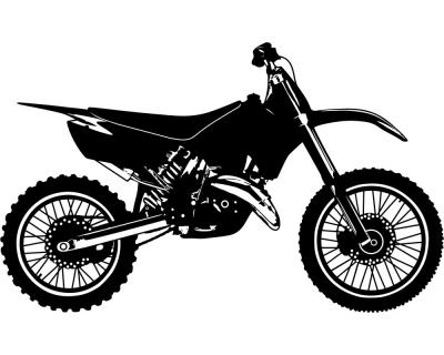 Wandtattoo Motocross Motorrrad - Ansicht 1