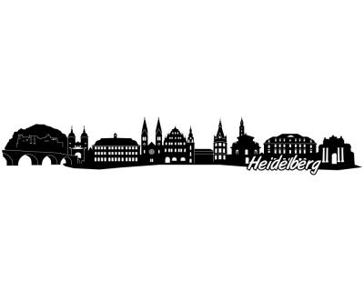 Heidelberg Skyline Autoaufkleber - Ansicht 1