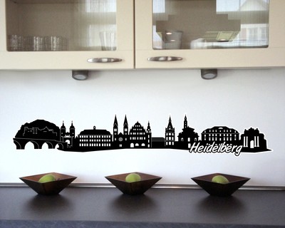 Heidelberg Skyline Wandtattoo