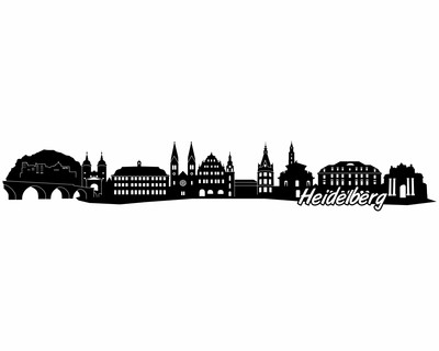 Heidelberg Skyline Wandtattoo - Ansicht 1
