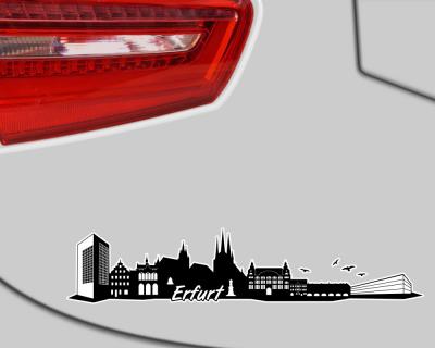 Erfurt Skyline Autoaufkleber Aufkleber