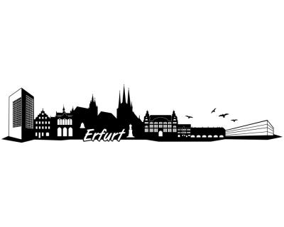 Erfurt Skyline Autoaufkleber