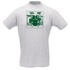 T-Shirt Schlagzeug ash/grn M Sonderangebot