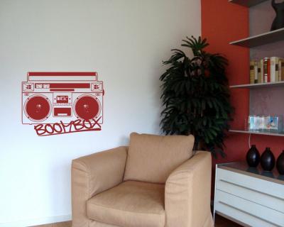 Wandtattoo Boombox Wandsticker