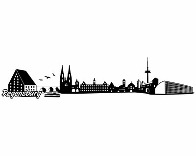 Regensburg Skyline Wandtattoo - Ansicht 1