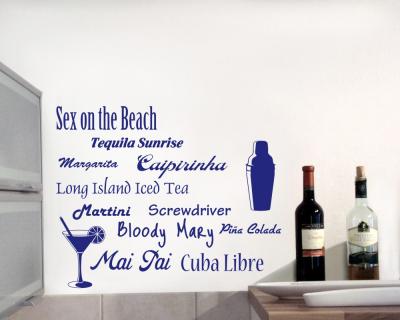 Wandtattoo Cocktail