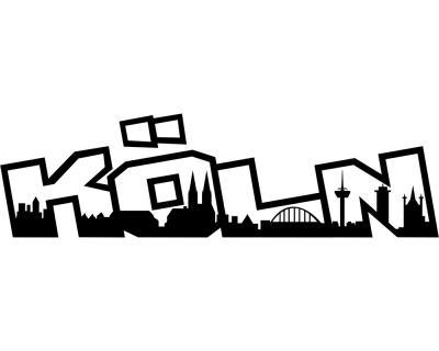 Wandtattoo Kln Schriftzug Skyline - Ansicht 1