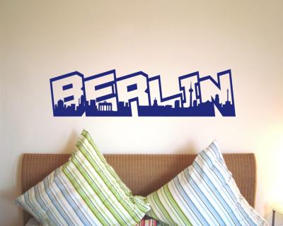 Wandtattoo Berlin Schriftzug Skyline - Ansicht 3
