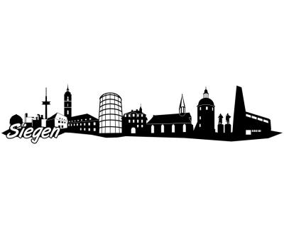 Siegen Skyline Autoaufkleber - Ansicht 1