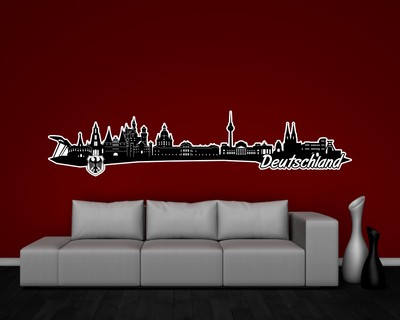 Deutschland Skyline Wandtattoo