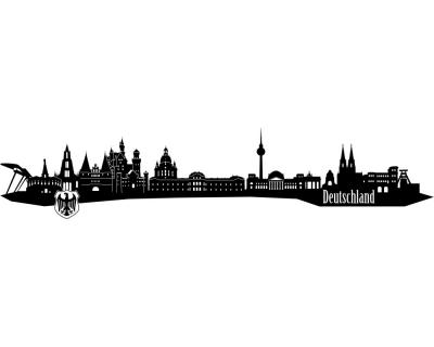 Wandtattoo Deutschland Skyline - Ansicht 1