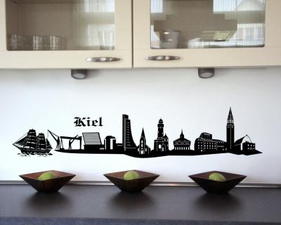 Wandtattoo Kiel Skyline