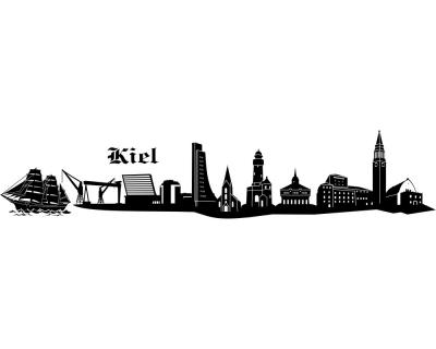 Wandtattoo Kiel Skyline - Ansicht 1