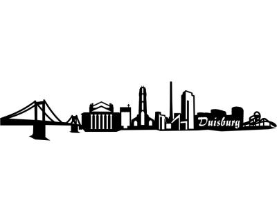 Duisburg Skyline Aufkleber - Ansicht 1
