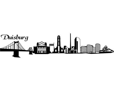 Wandtattoo Duisburg Skyline - Ansicht 1