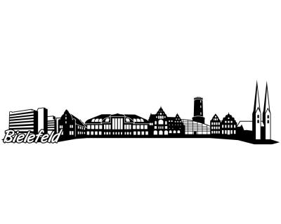 Bielefeld Skyline Autoaufkleber - Ansicht 1