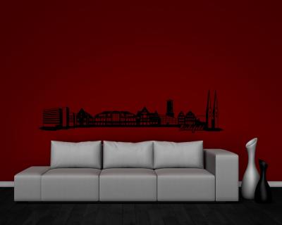 Wandtattoo Bielefeld Skyline - Ansicht 2